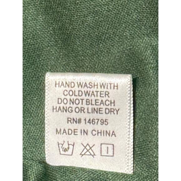 Dee Elly Womens Small Green Ditsy Floral Sweetheart Neckline Puff Sleeve Dress - Picture 9 of 10